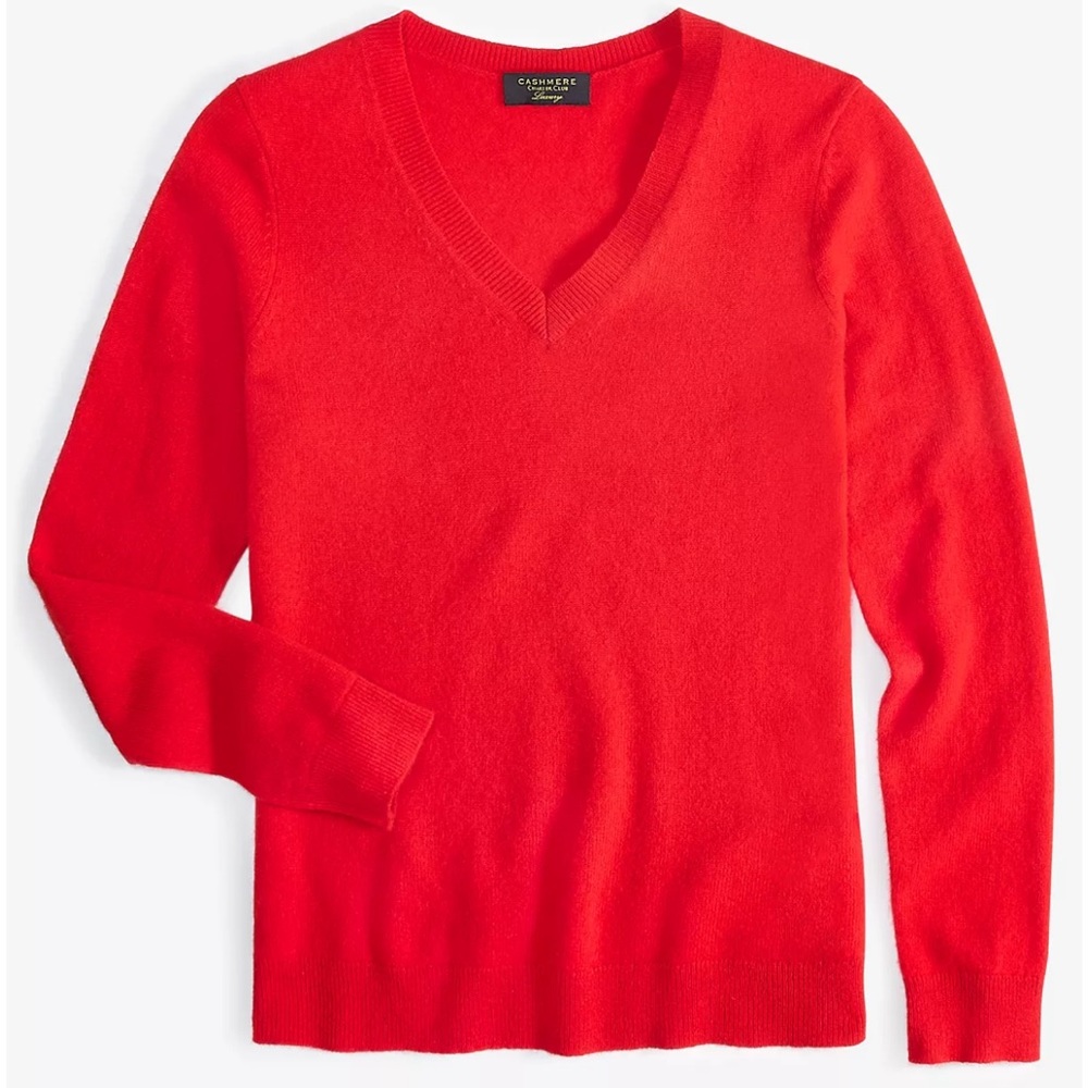 100% Cashmere V-Neck Sweater
